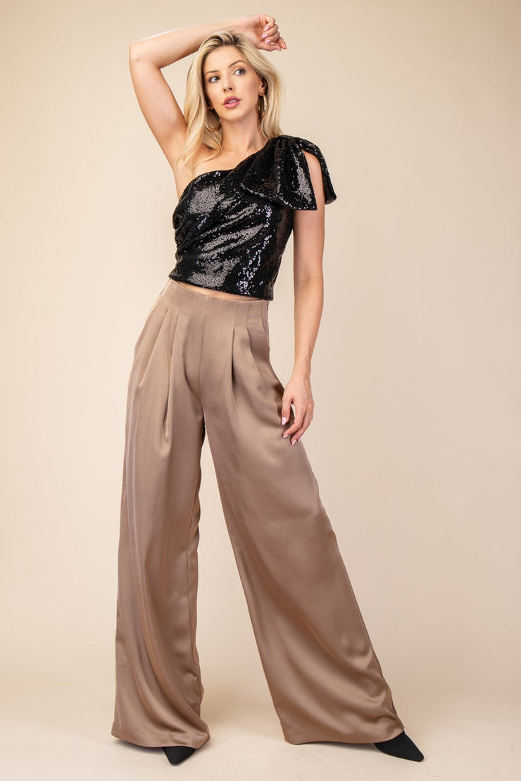 Pleated High Waist Pant