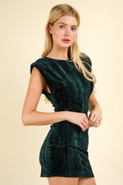 Velvet Fitted Mini Holiday Dress