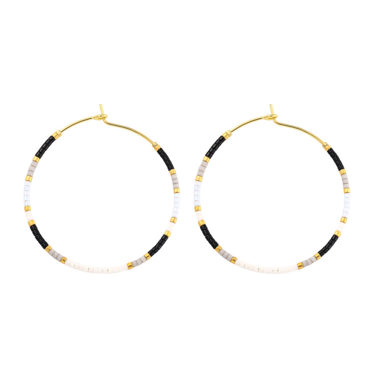 Miyuki Delica Hoop Earrings