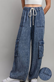 Cargo Wide Leg Denim Pant