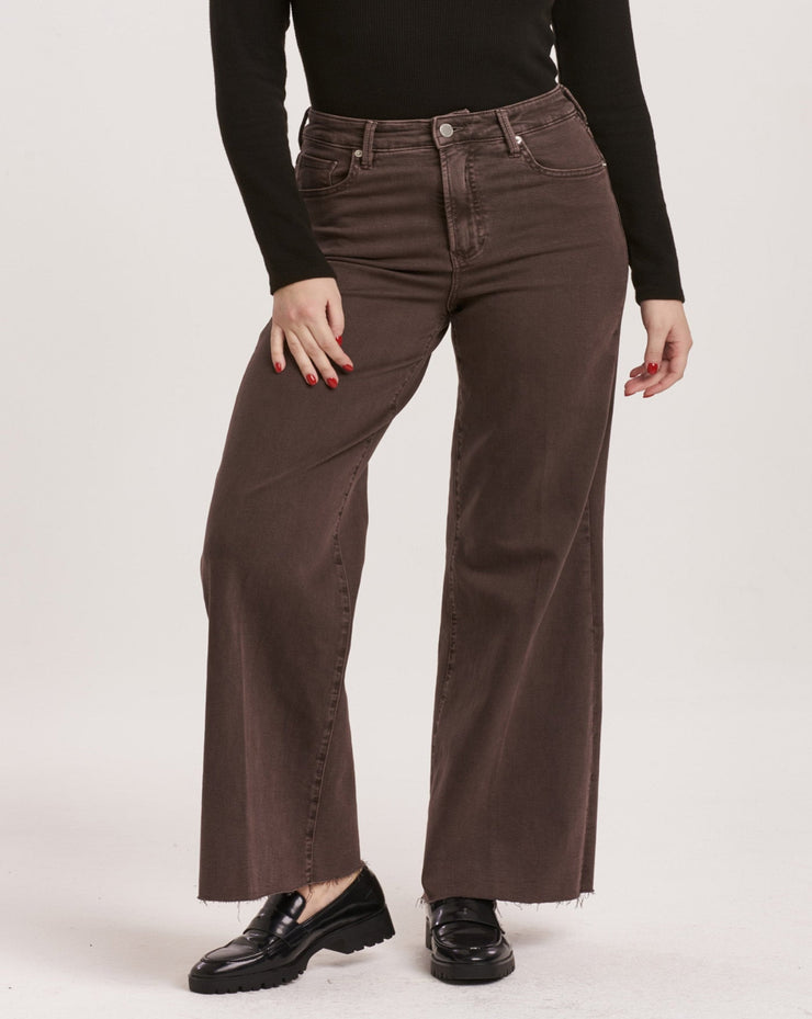 Fiona High Rise Straight Leg- Mocha Brown