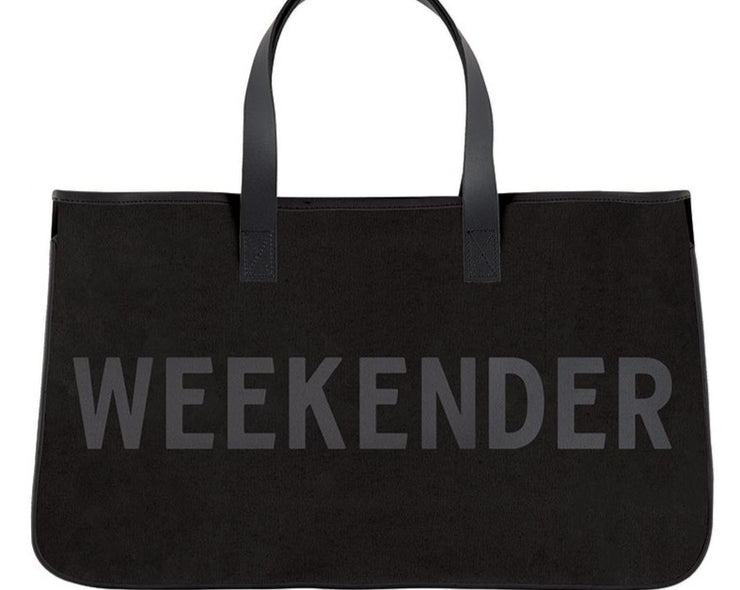 Black Canvas Tote - Weekender