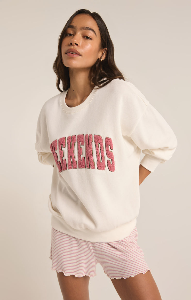 Oversized Weekends Sweatshirt