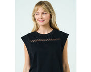 Eyelet Knit Sleeveless Top