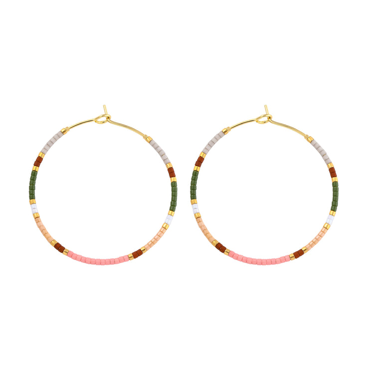 Miyuki Delica Hoop Earrings