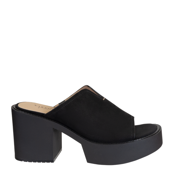 Freja Black Heeled Sandal