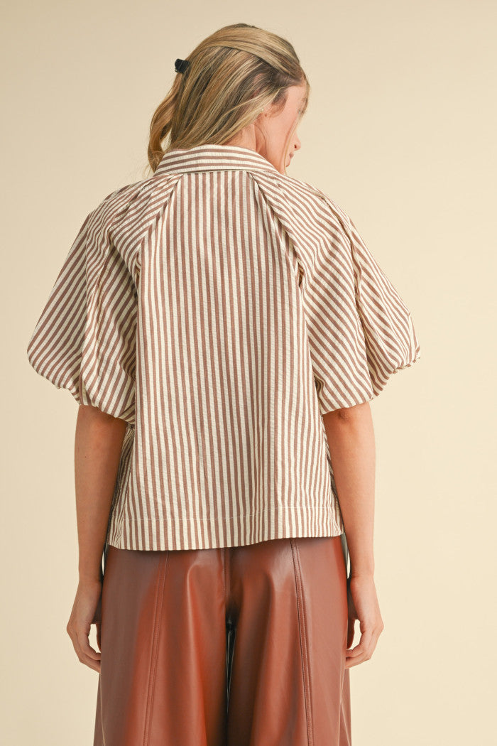 Pecan Stripe Top