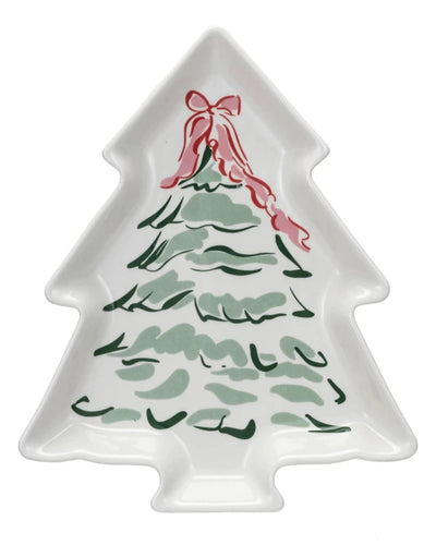 Stoneware Christmas Tree Plate